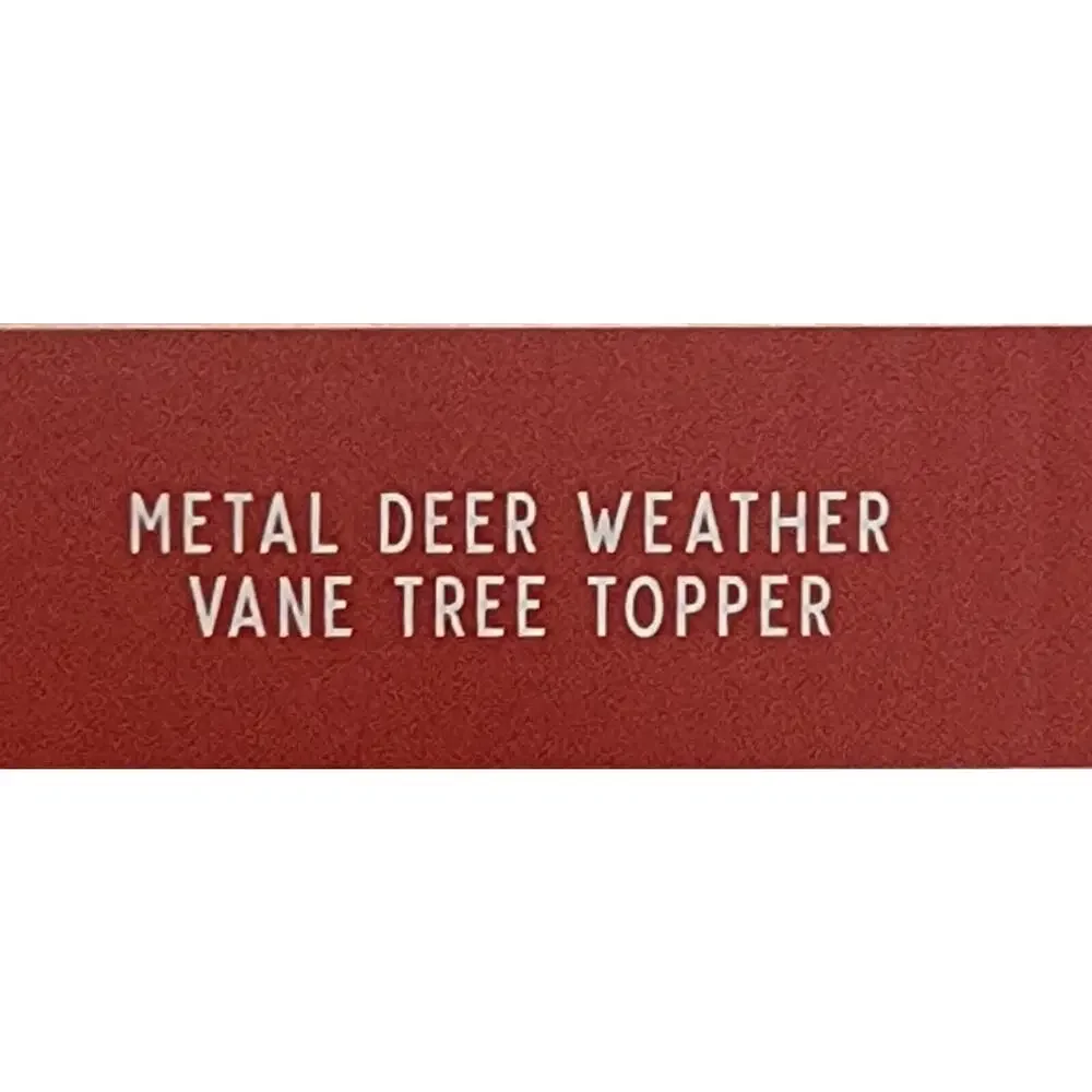 NIB Red Shed Metal Deer Weather‎ Vane Christmas Tree Topper 2023